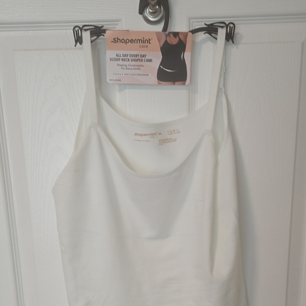 Shapermint White Scoop Neck Shaper Cami